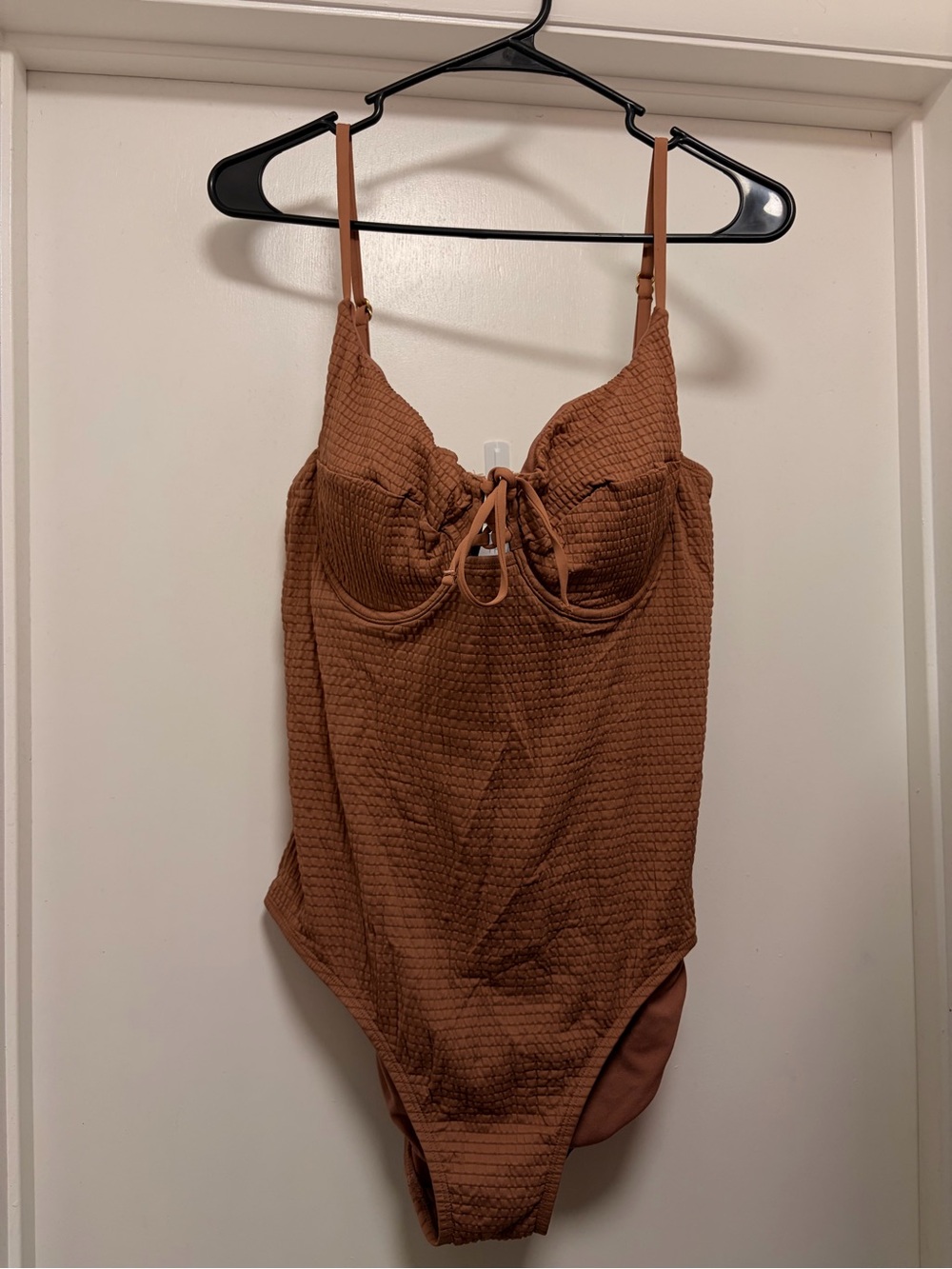 Time and Tru Rust Brown One-Piece Swim